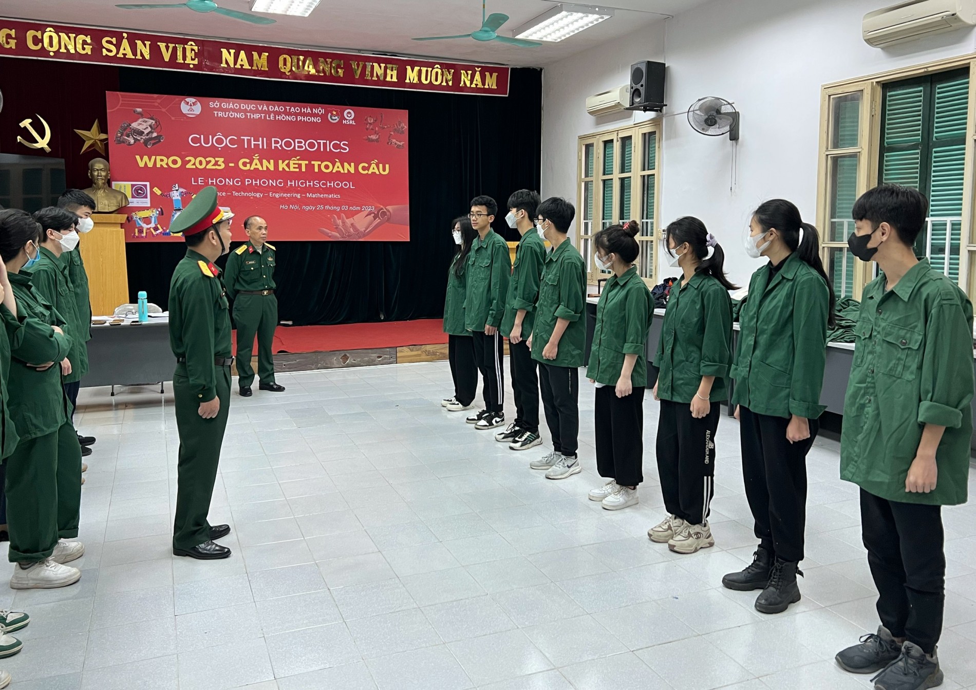 Giờ học bộ môn GDQP-AN