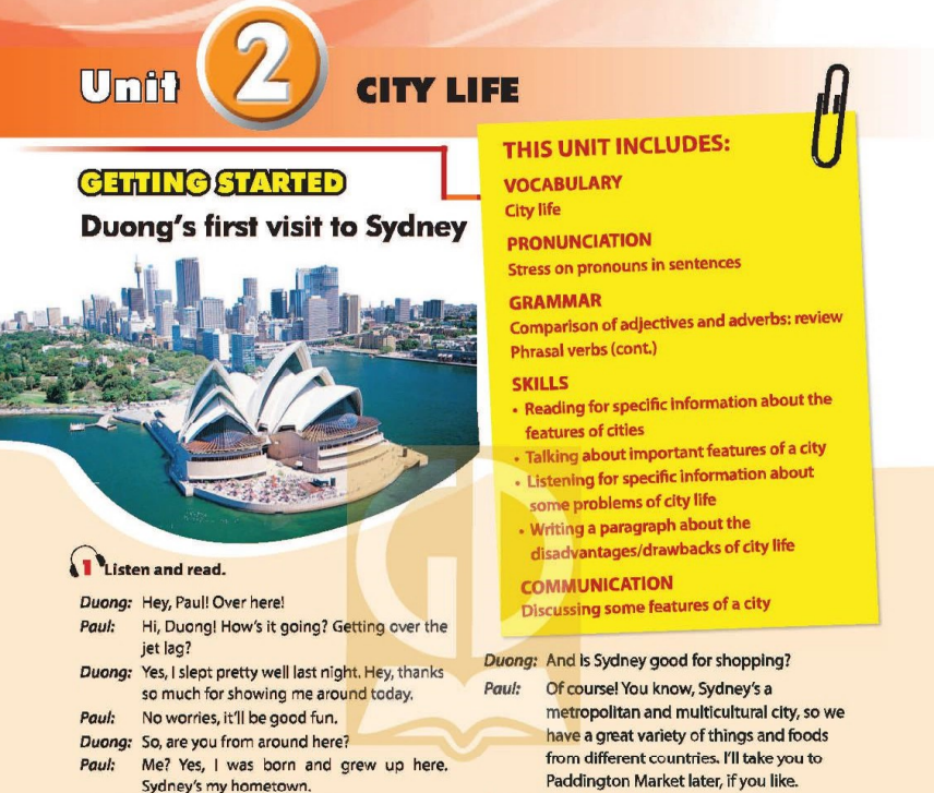 Soạn bài Tiếng Anh lớp 9 Unit 2: City life