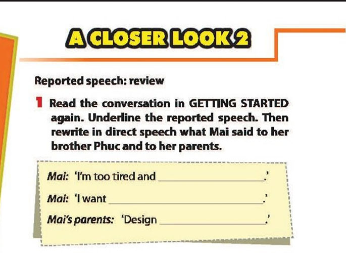 Soạn bài Tiếng Anh lớp 9 Unit 3: A Closer Look 2 (phần 1-5 trang 29-30 SGK)