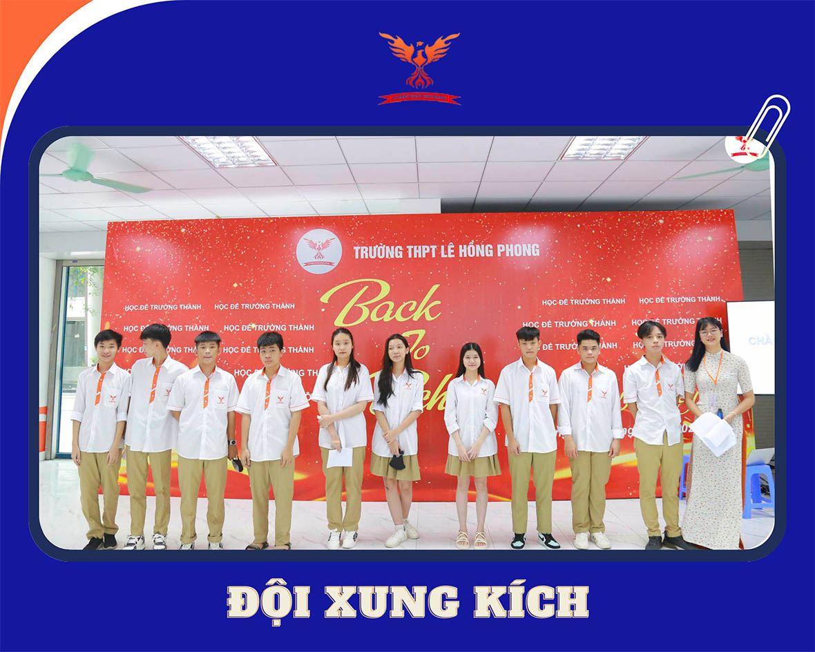 Đội xung kích đoàn trường THPT Lê Hồng Phong