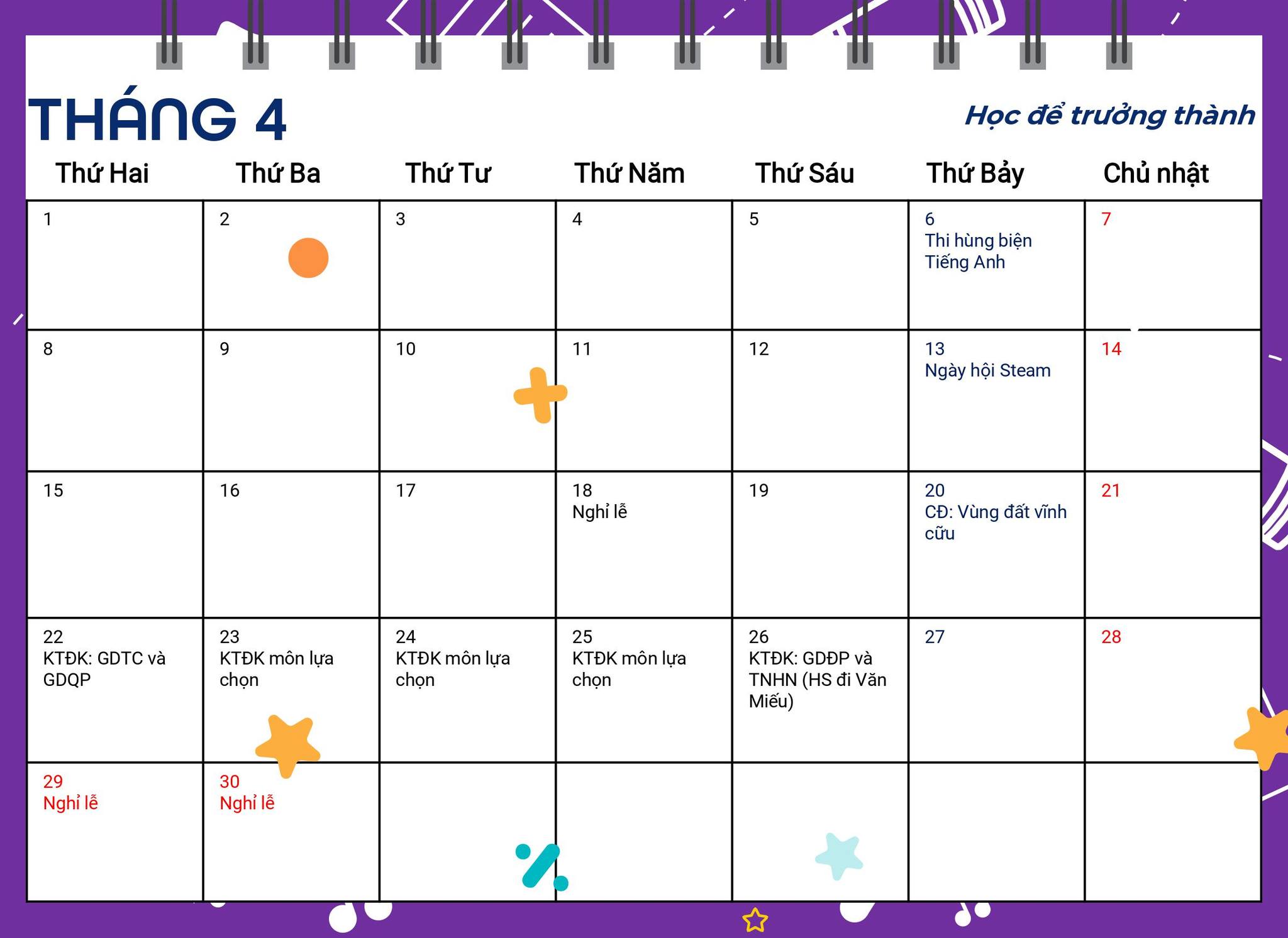 Sự kiện tháng 4