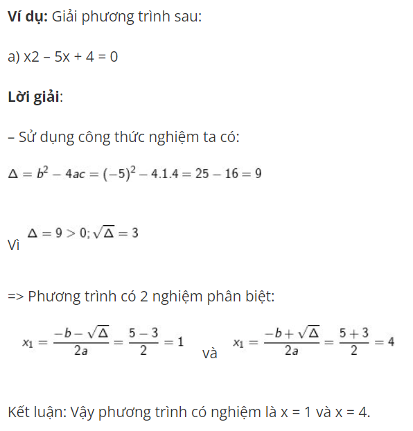 Sử dụng công thức để giải phương trình bậc 2 Sử dụng công thức để giải phương trình bậc 2