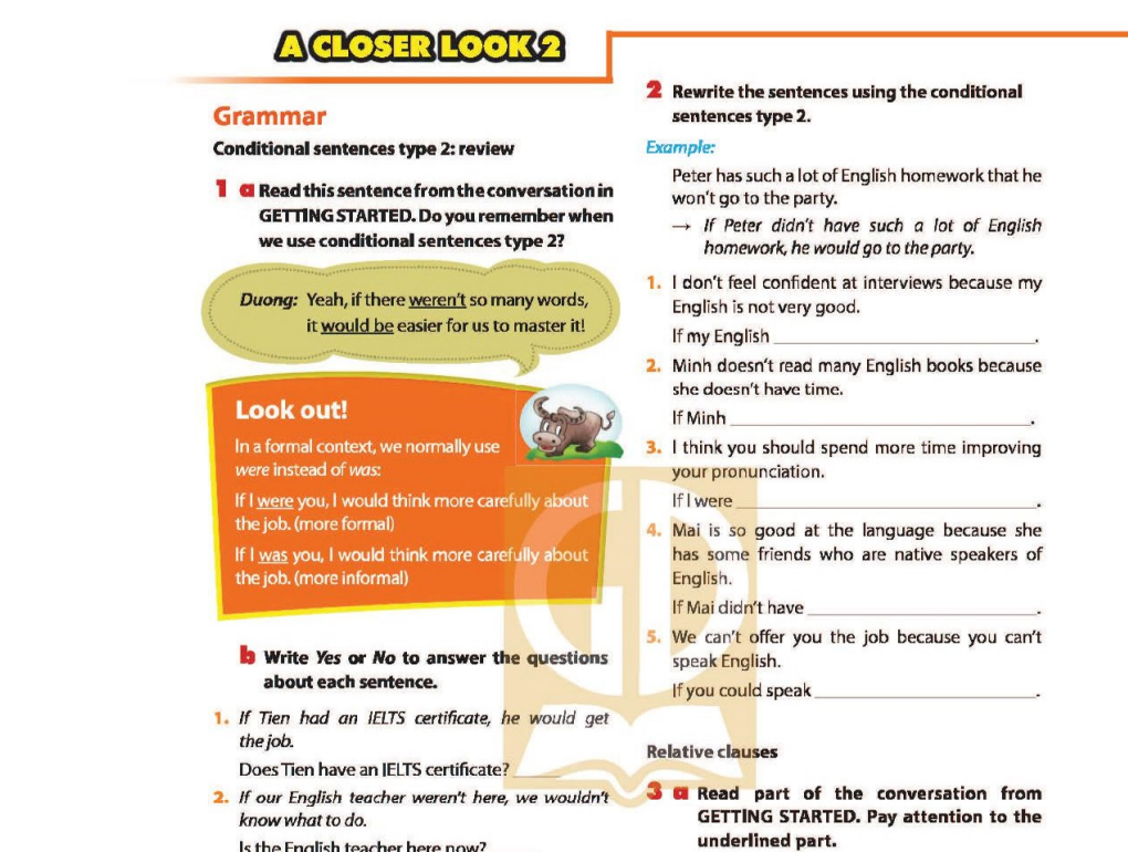 Soạn bài Tiếng Anh lớp 9 Unit 9: A closer look 2 (trang 35-36 SGK)