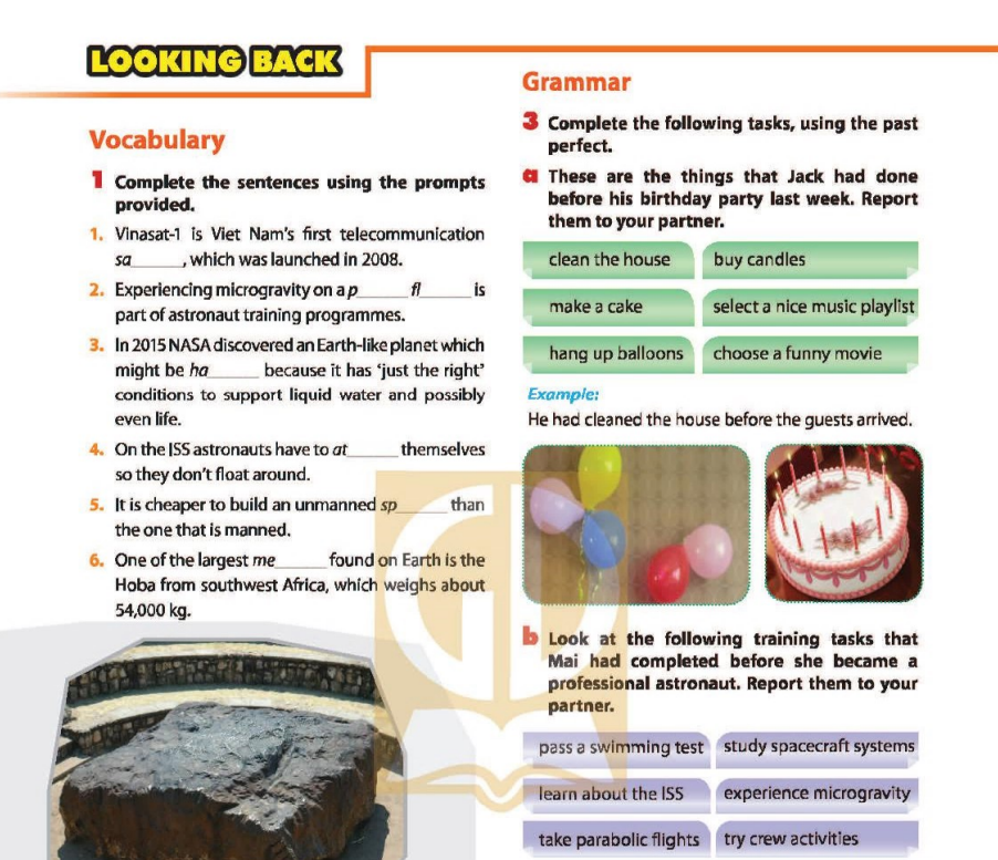 Soạn bài Tiếng Anh lớp 9 Unit 10: Looking back (trang 56-57 SGK)