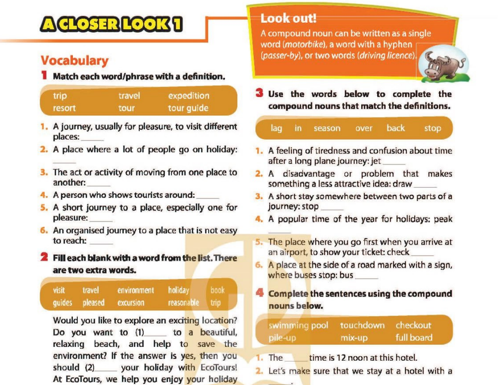 Tiếng anh lớp 9 unit 8 A closer look 1 Tiếng anh lớp 9 unit 8 A closer look 1