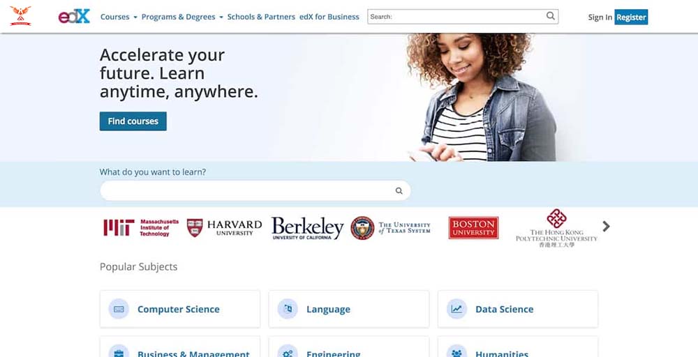 website học tiếng anh edX