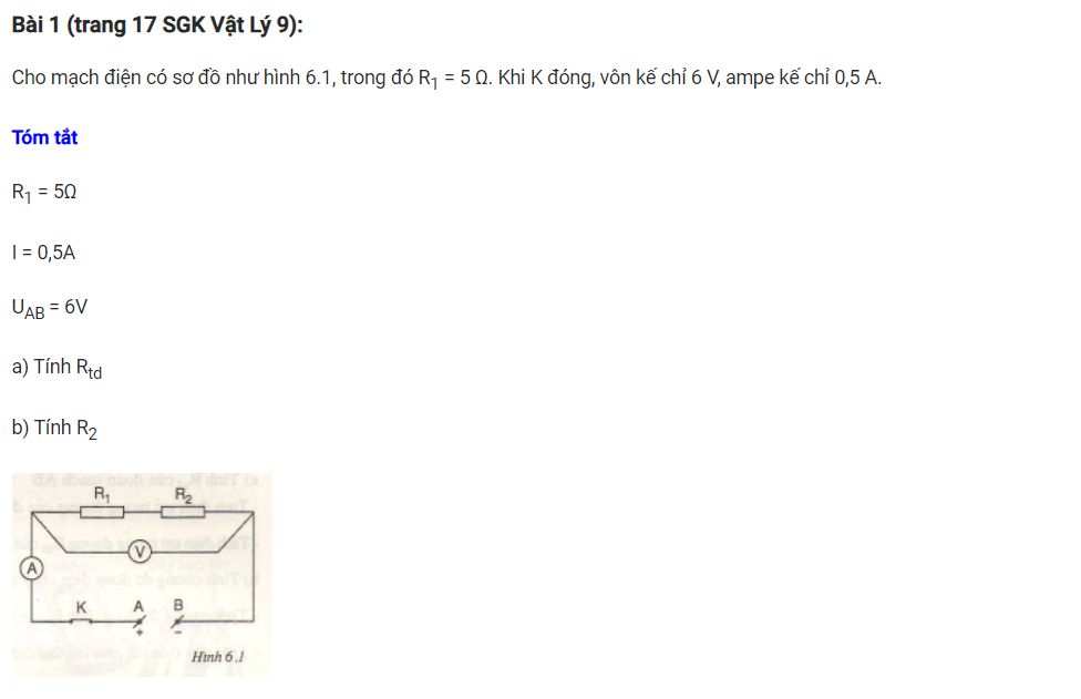 Bài tập vận dụng định luật Ôm