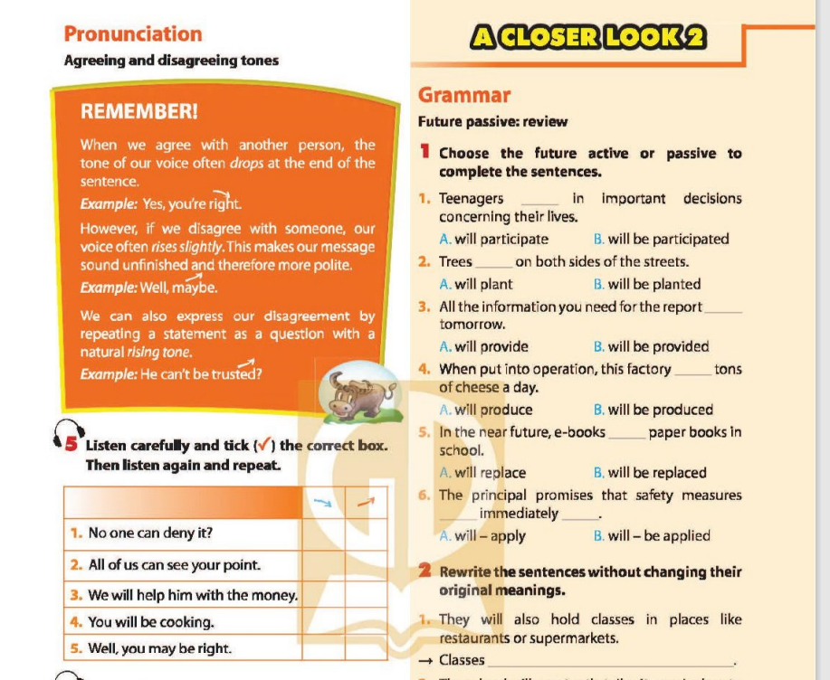 Soạn bài Tiếng Anh lớp 9 Unit 11: A closer look 2 (trang 62-63 SGK)
