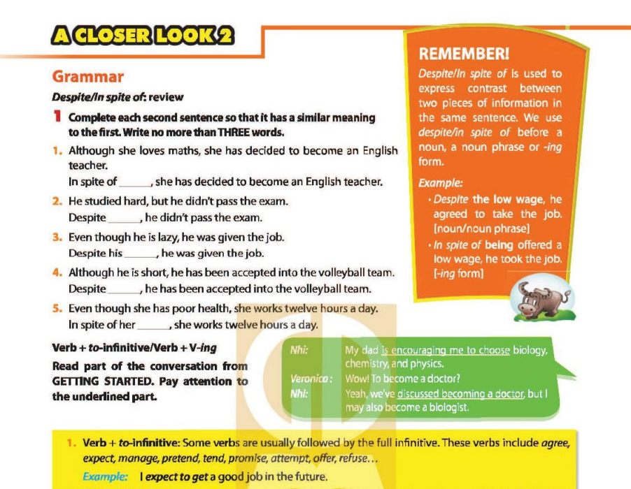 Tiếng anh 9 unit 12 a closer look 2