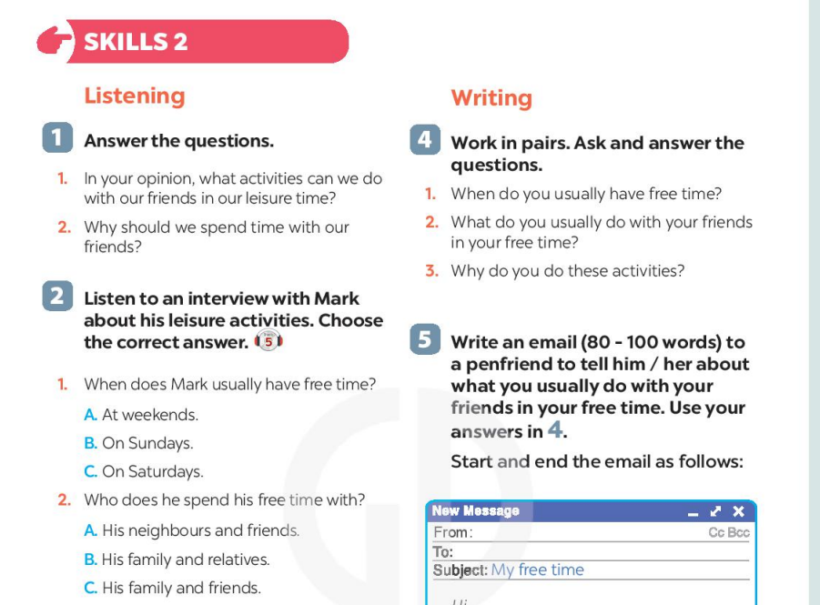 Soạn bài Tiếng Anh 8 Unit 1 Skills 2 Soạn bài Tiếng Anh 8 Unit 1 Skills 2