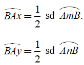 Lý thuyết về góc tạo bởi tia tiếp tuyến và dây cung
