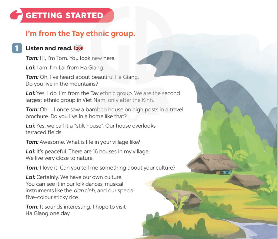 Soạn bài Tiếng Anh 8 Unit 4 Getting started