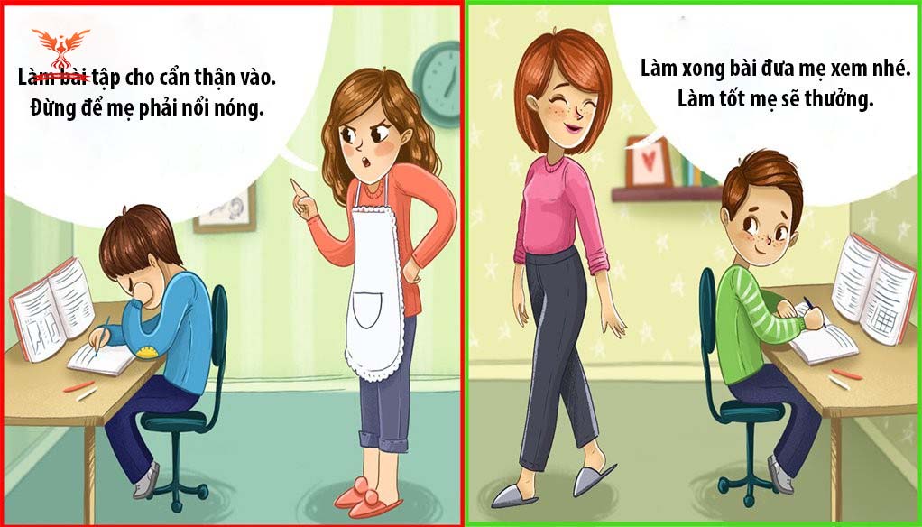 Dạy con bằng cách không đặt áp lực điểm số lên con