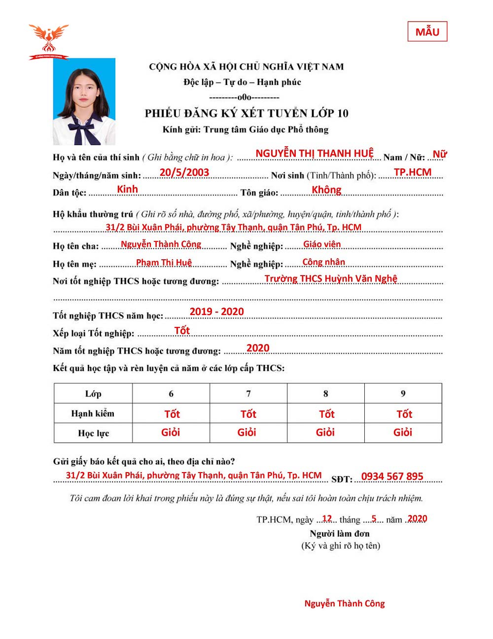 Hồ sơ tuyển sinh vào lớp 10 gồm những gì